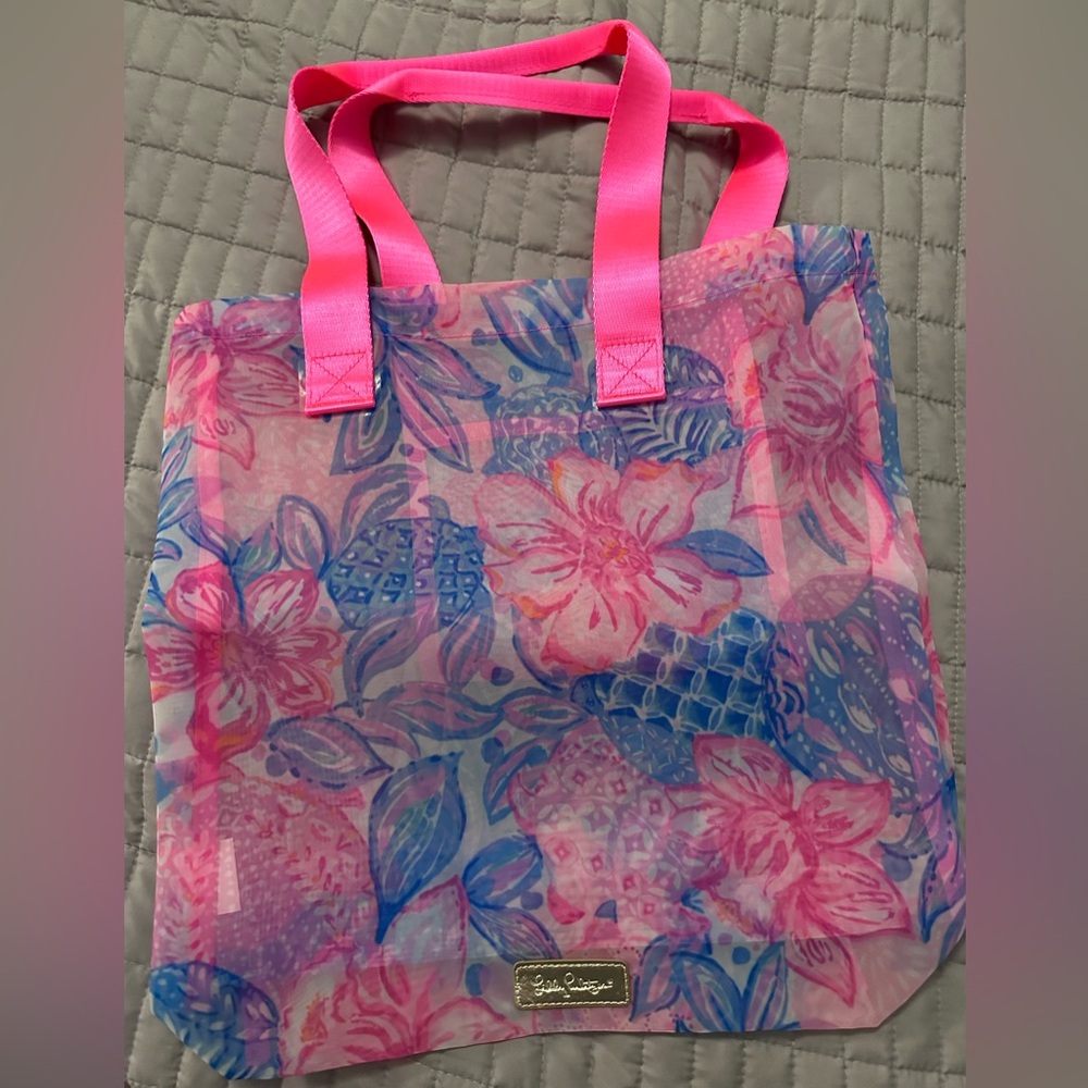 Lilly Pulitzer mesh shopper tote